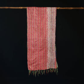 Bengal Kantha Handwork Patchwork Reversible Silk Stole 201