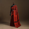 Red - mul cotton hand bagru saree 15 - handcrafted