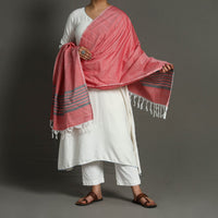 Pink - Chendamangalam Kuriappilly Handloom Cotton Dupatta 02