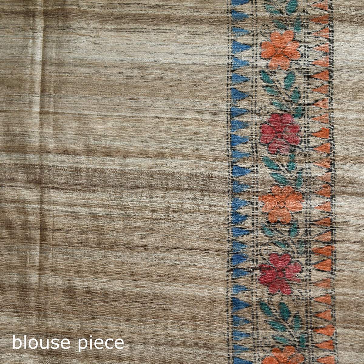 Multicolor - Madhubani Handpainted Pure Ghicha Tussar Silk Handloom Saree 04