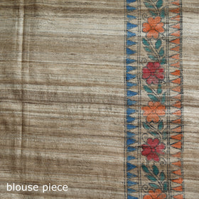 Multicolor - Madhubani Handpainted Pure Ghicha Tussar Silk Handloom Saree 04