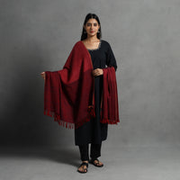 Red - Kumaun Handwoven Pure Merino Wool Shawl for Women 94