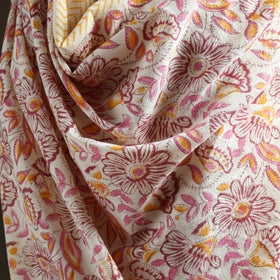 Floral Sanganeri Print Pure Merino Wool Handwoven Shawl 02