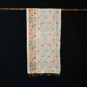 Bengal Kantha Handwork Patchwork Reversible Silk Stole 197
