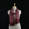 Handwoven Merino Wool Natural Dyed Hand Block Bagh Print Stole 20