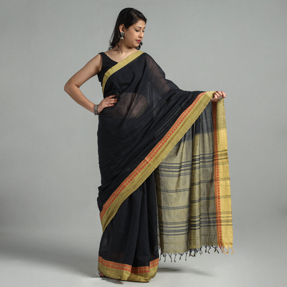 Black - Mangalagiri Godavari Handloom Tarangini Cotton Saree