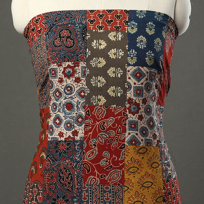 Multicolor - Tukdi Kaam Patchwork Cotton Kurta Material - (2.6 meter) 25