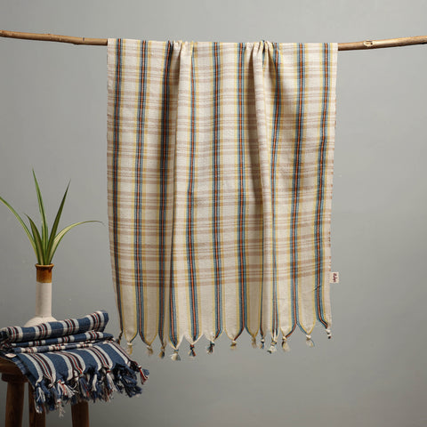 Handloom Fine Cotton Checks Bath Towel  63
