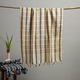 Handloom Fine Cotton Checks Bath Towel  63