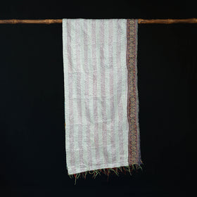 Bengal Kantha Handwork Patchwork Reversible Silk Stole 195