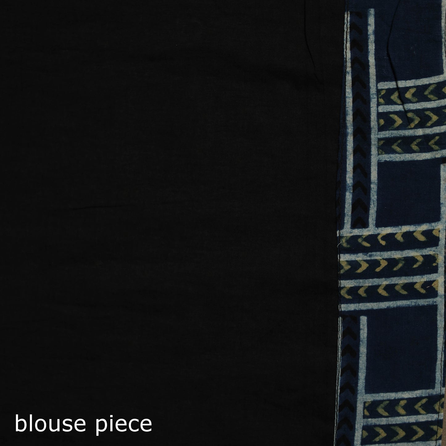 Ajrakh Hand Block Print Tagai & Mirror Patchwork Pure Mul Cotton Saree 16