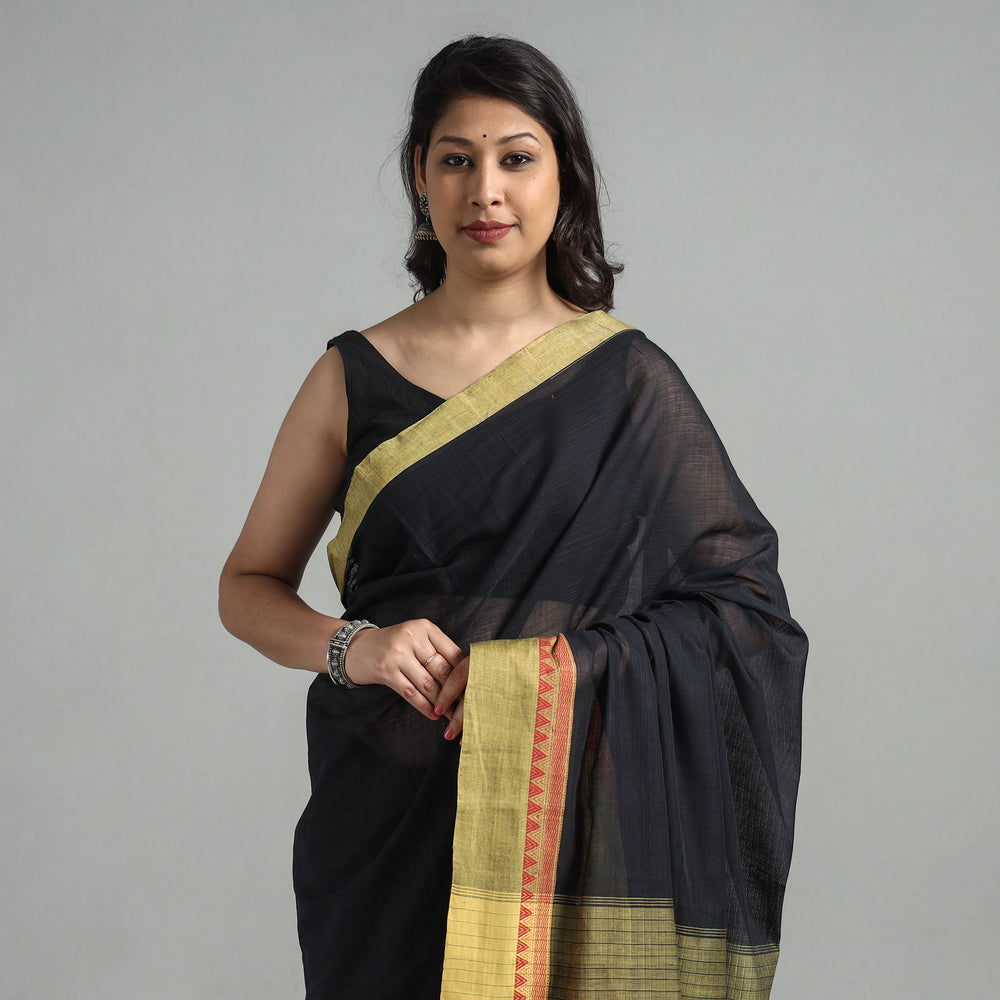 Black - Mangalagiri Godavari Handloom Tarangini Cotton Saree