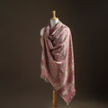 Floral Sanganeri Print Pure Merino Wool Handwoven Shawl 01