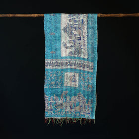 Bengal Kantha Handwork Patchwork Reversible Silk Stole 194