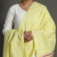 Yellow - Chendamangalam Kuriappilly Handloom Cotton Dupatta 03