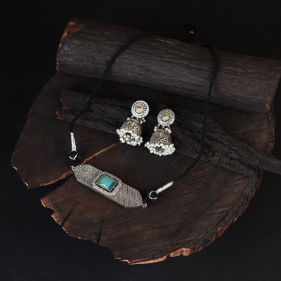 Saanjh Saaj Classic German Silver Necklace Set