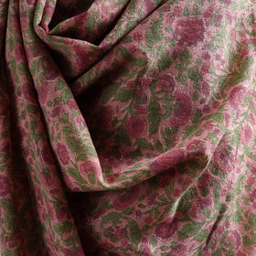 Floral Sanganeri Print Pure Merino Wool Handwoven Shawl 01