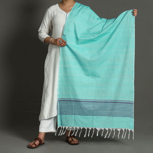 Blue - Chendamangalam Kuriappilly Handloom Cotton Dupatta 04