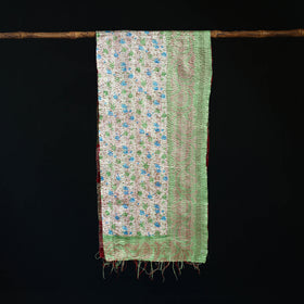 Bengal Kantha Handwork Patchwork Reversible Silk Stole 190