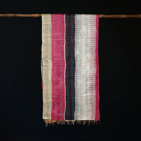 Bengal Kantha Handwork Patchwork Reversible Silk Stole 187