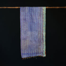Bengal Kantha Handwork Patchwork Reversible Silk Stole 186