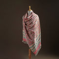 Floral Sanganeri Print Pure Merino Wool Handwoven Shawl 03