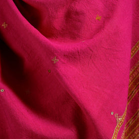 Kutch Bhujodi Handwoven Mirror Work Merino Wool Shawl 14