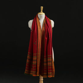 Kutch Handwoven Mirror Work Chomuk Buta Acrylic Wool Shawl 10