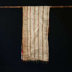 Bengal Kantha Handwork Patchwork Reversible Silk Stole 183