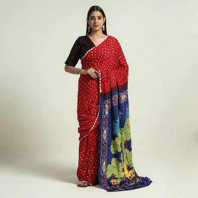 bandhani saree