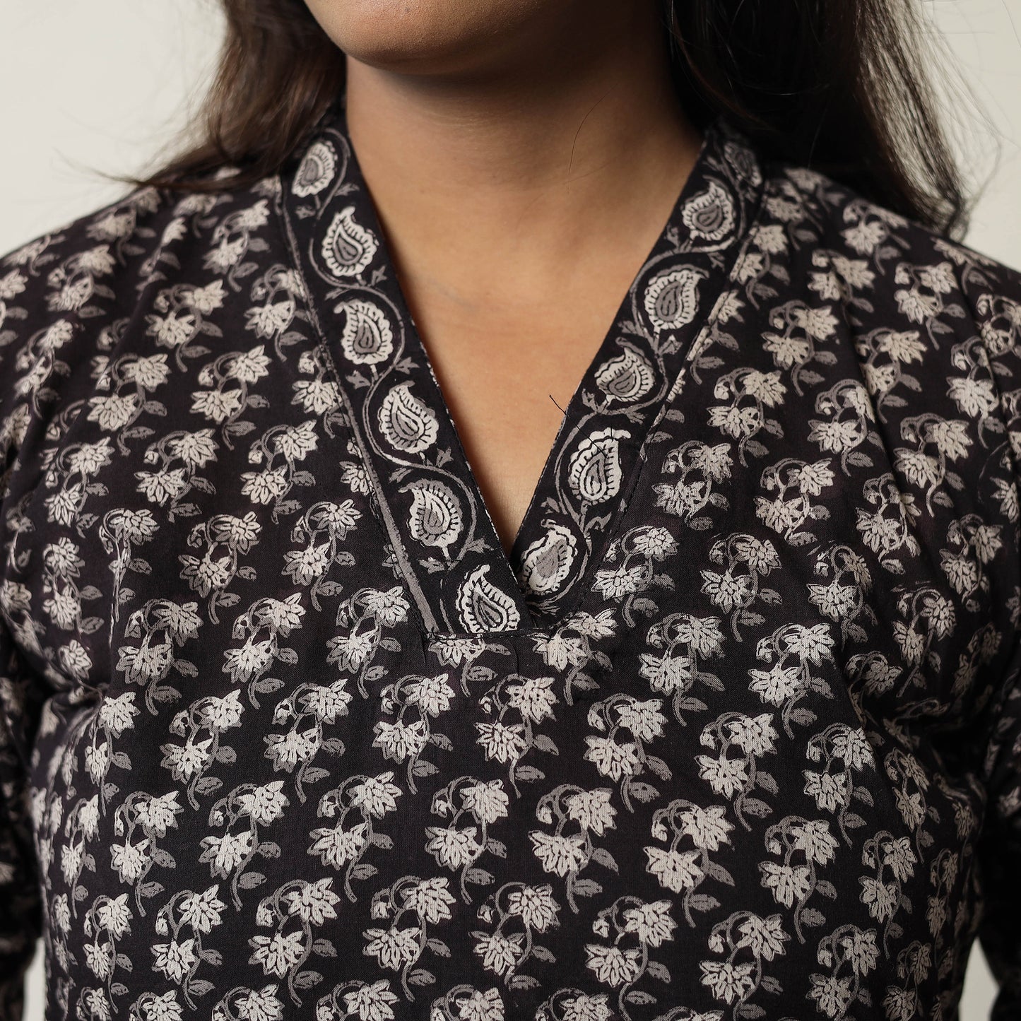 Jahota Block Printed Cotton Straight Kurta 01