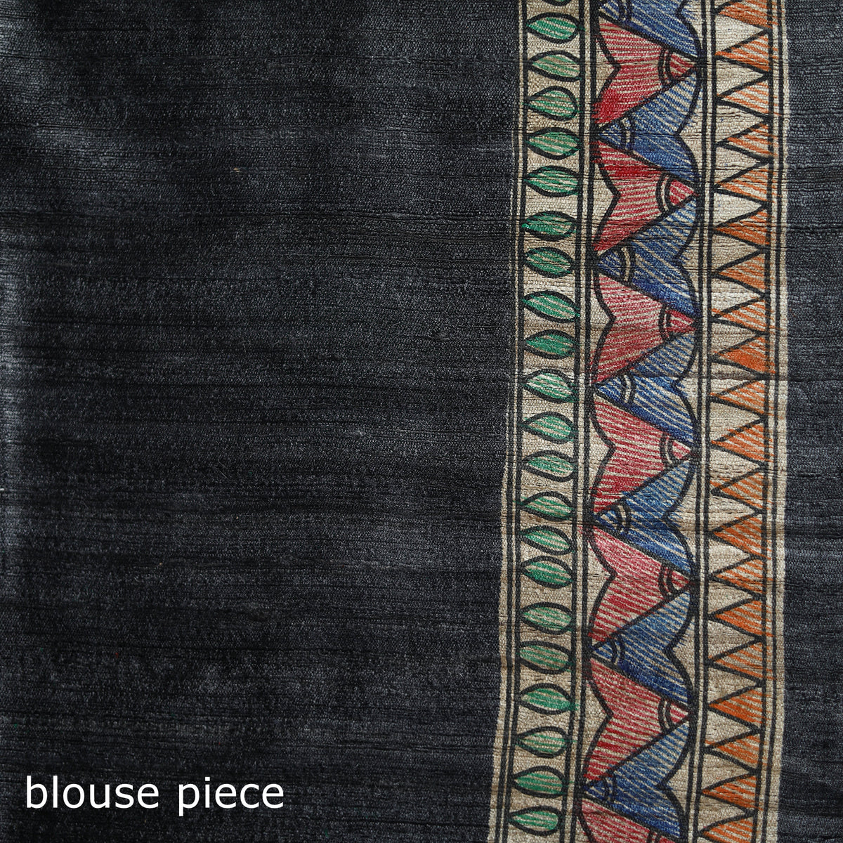 Grey - Madhubani Handpainted Pure Ghicha Tussar Silk Handloom Saree 07