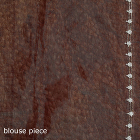 Pure Handloom Tissue Zari Buti Bead Work Katan Silk Chanderi Saree 03