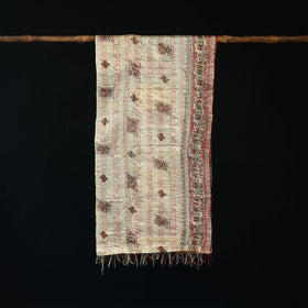 Bengal Kantha Handwork Patchwork Reversible Silk Stole 179