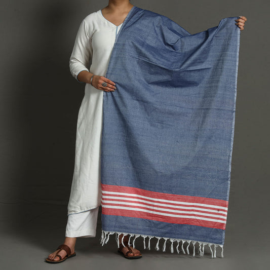 Blue - Chendamangalam Kuriappilly Handloom Cotton Dupatta 07