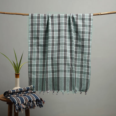 Handloom Fine Cotton Checks Bath Towel  68
