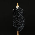 Kutch Handwoven Bandhani Mirror Work Merino Wool Shawl 18