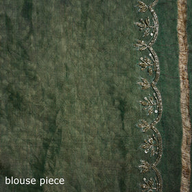 Pure Handloom Tissue Zari Buti Bead Work Katan Silk Chanderi Saree 04