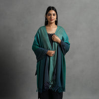 Green - Kumaun Handwoven Pure Merino Wool Shawl for Women 116