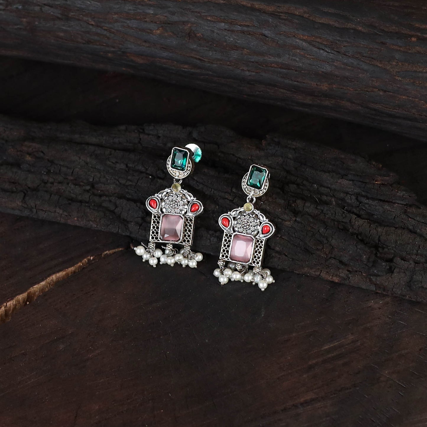 Saanjh Saaj Classic German Silver Necklace Set