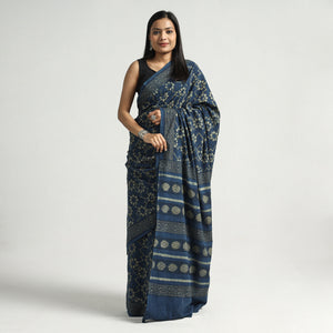 block printed saree