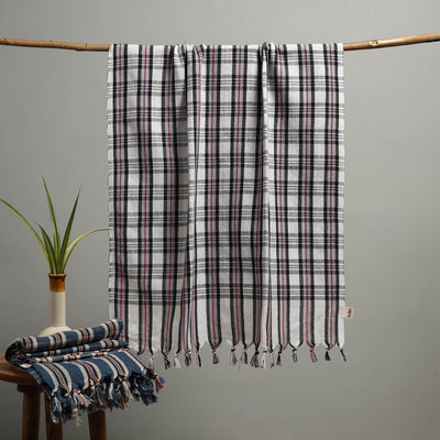 Handloom Fine Cotton Checks Bath Towel  69