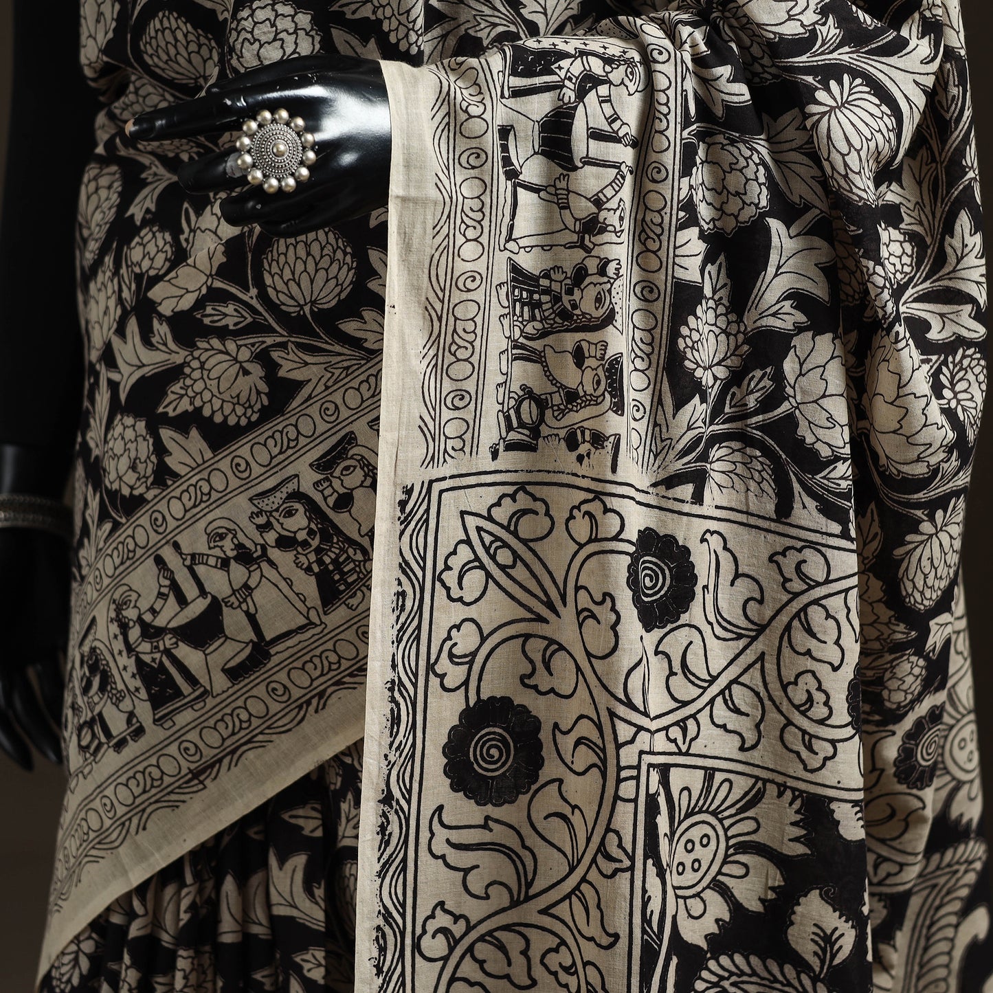 Printed Cotton Kalamkari Saree 49
