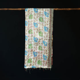 Bengal Kantha Handwork Patchwork Reversible Silk Stole 171
