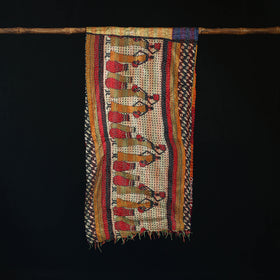 Bengal Kantha Handwork Patchwork Reversible Silk Stole 170