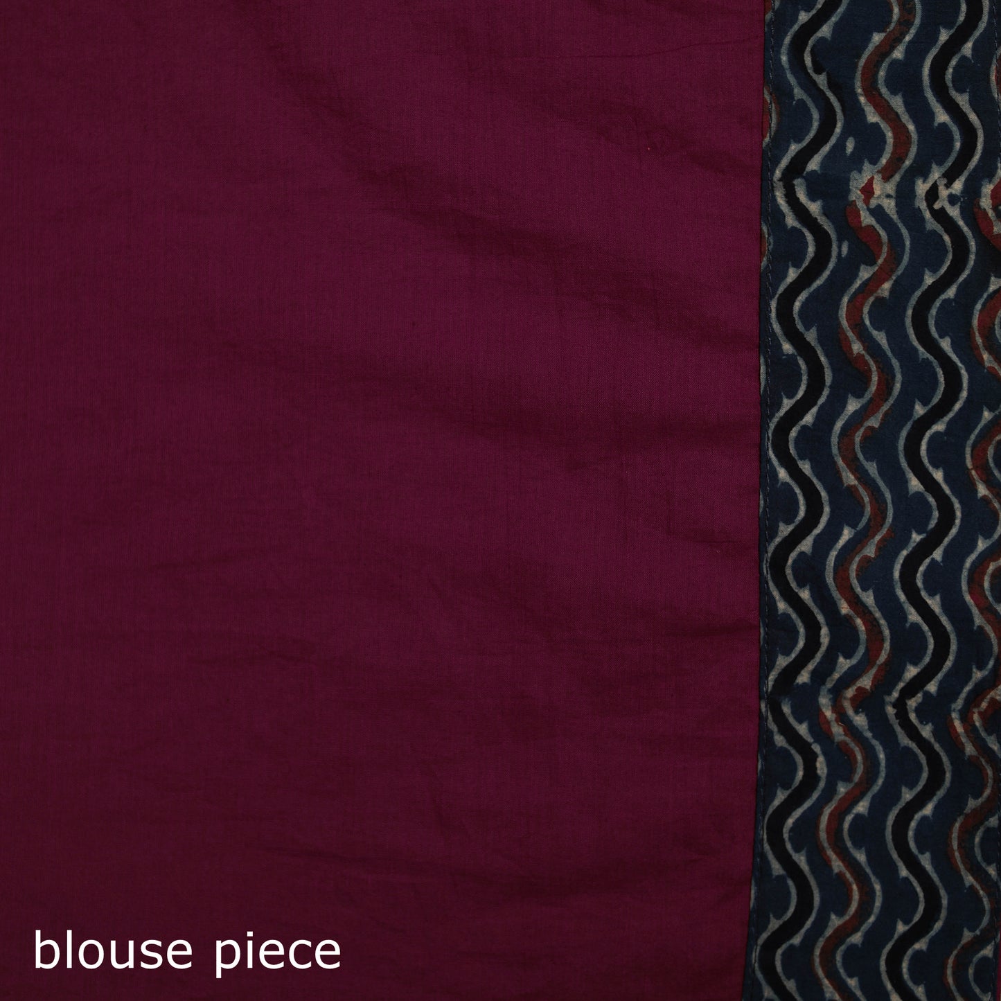 Ajrakh Hand Block Print Tagai & Mirror Patchwork Pure Mul Cotton Saree 10
