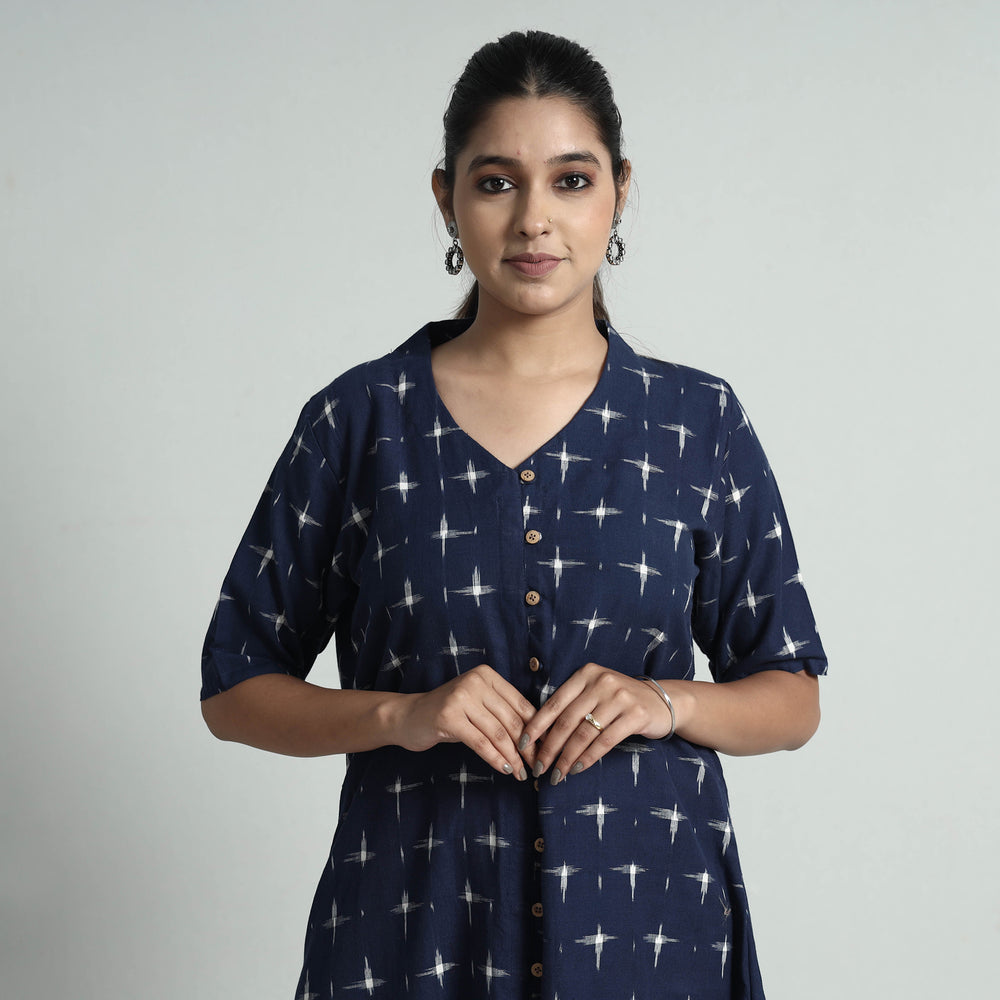 Pochampally Double Ikat Weave Cotton Dress
