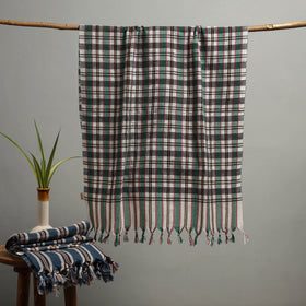 Handloom Fine Cotton Checks Bath Towel  70