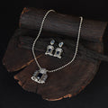 Blue - saanjh saaj classic german silver necklace set 43