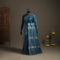 Ghicha Tussar Silk Bhagalpuri Pure Handwoven Saree with Zari Border 01